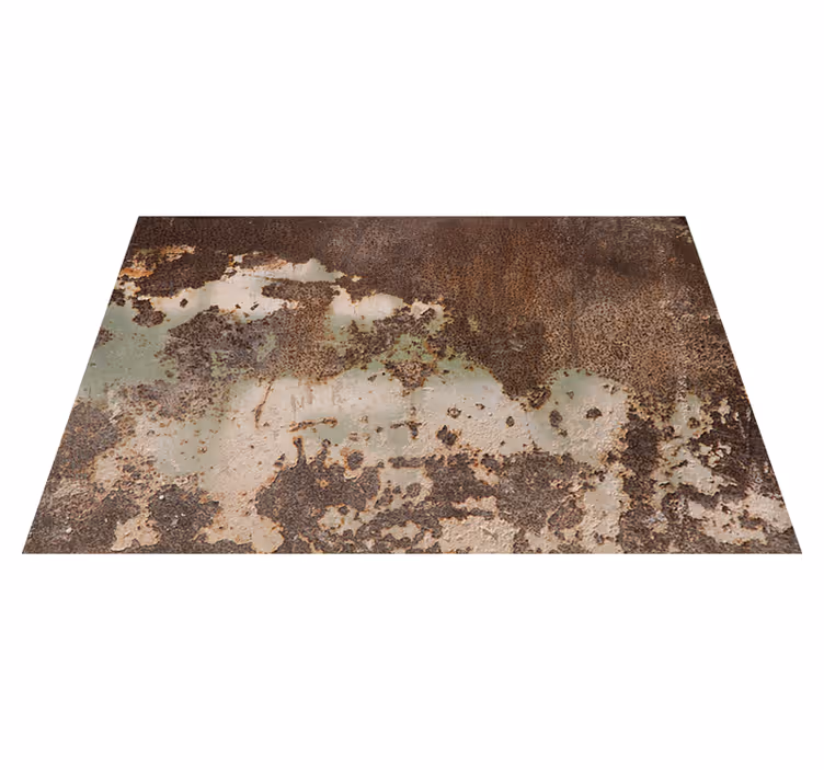Tapis vinyle texture mur en métal rouillé - TenStickers
