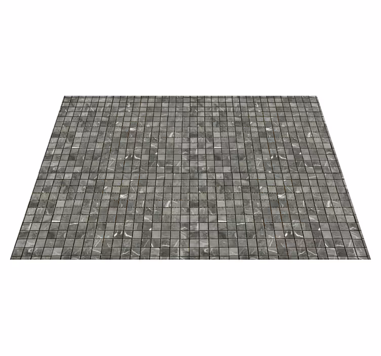 Tapis vinyle texture carreaux noirs - TenStickers