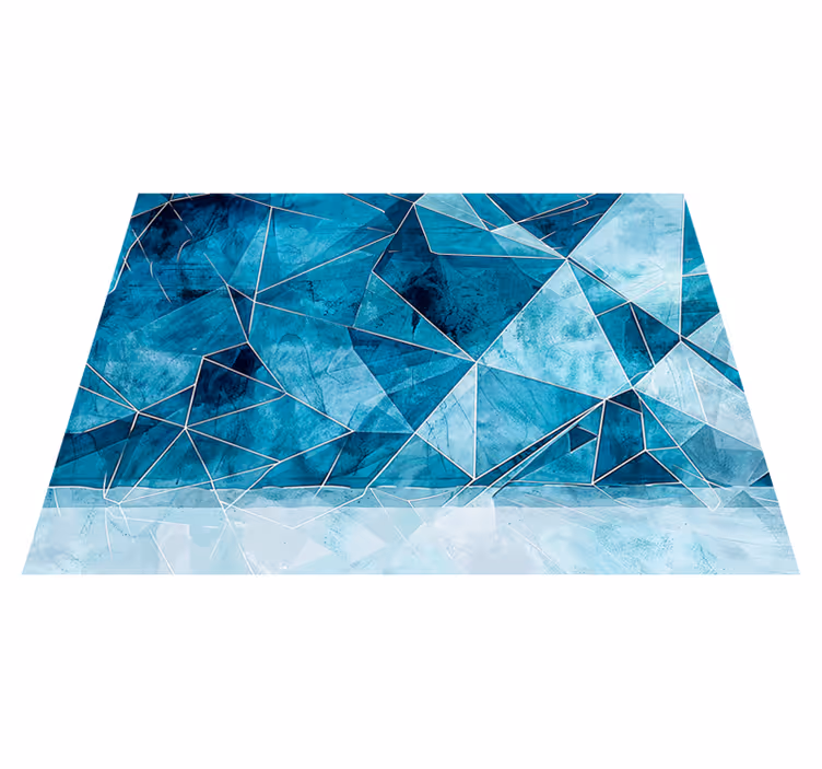 Tapis vinyle texture azur fracturé - TenStickers