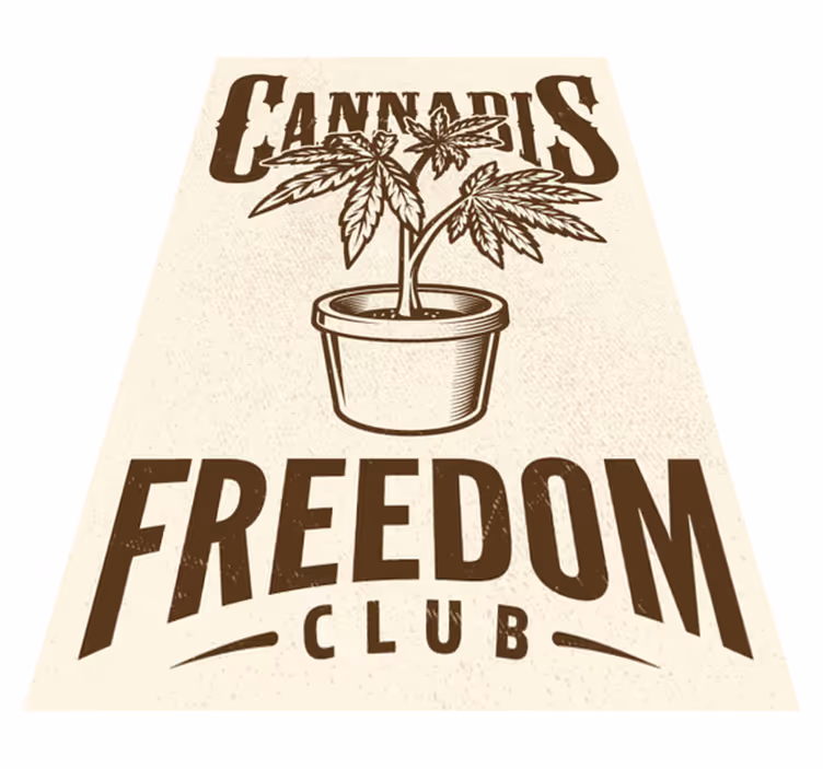 Tapis vinyle citation club de cannabis - TenStickers