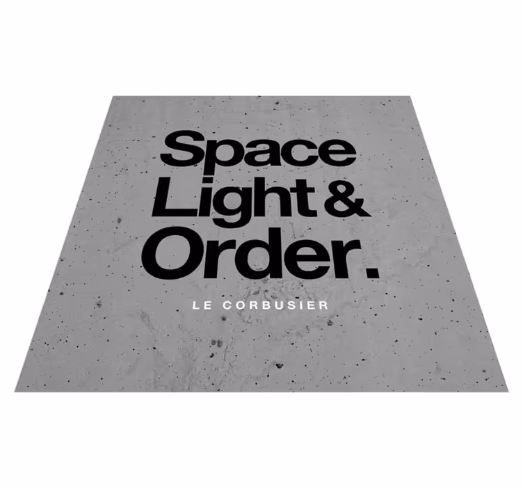 Tapis vinyle citation le corbusier a besoin - TenStickers