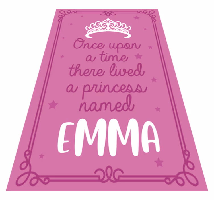 Tapis vinyle citation princesse personnalisée - TenStickers