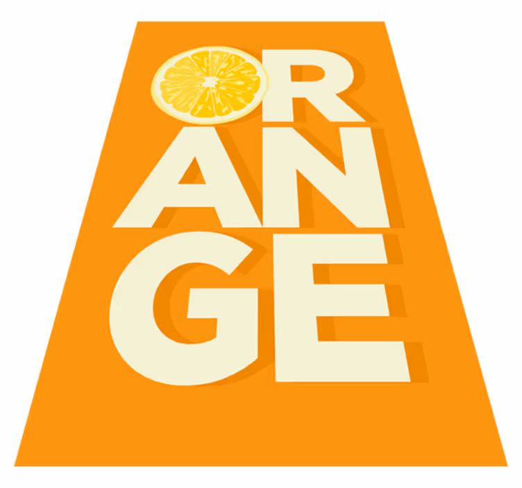 Tapis vinyle citation texte orange tranché - TenStickers