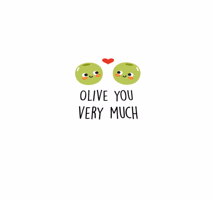 Tapis vinyle citation olives amusantes - TenStickers