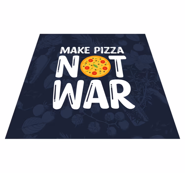 Tapis vinyle citation amusantes font des pizzas - TenStickers