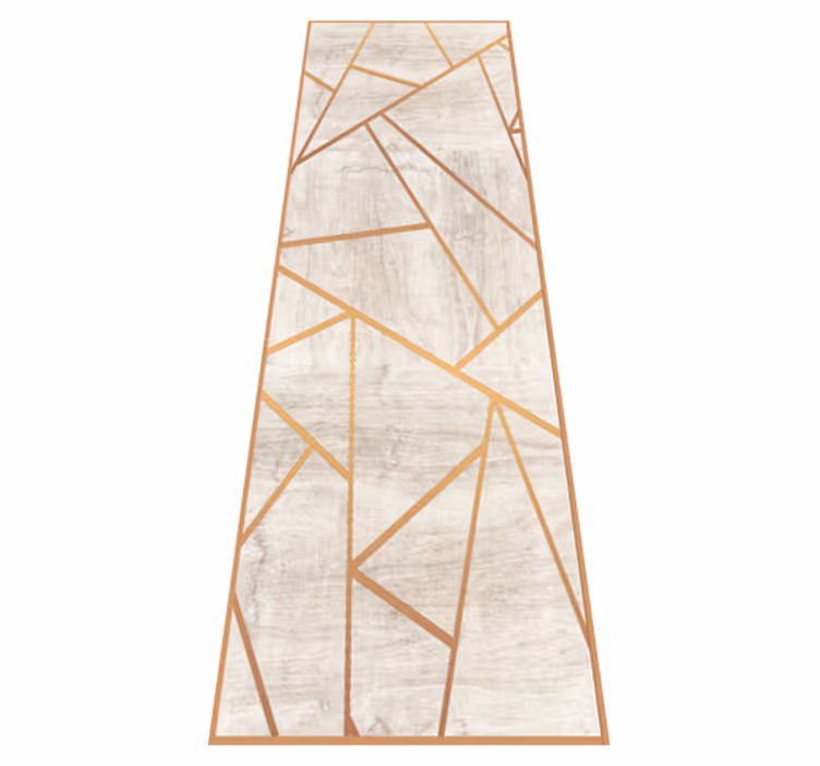 Tapis vinyle texture motif géométrique bois noyer - TenStickers