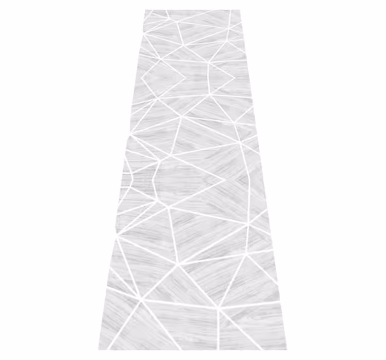 Tapis vinyle texture motif bois géométrique argenté - TenStickers