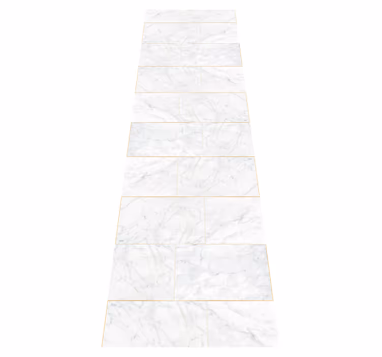 Tapis vinyle texture marbre doré tons gris - TenStickers