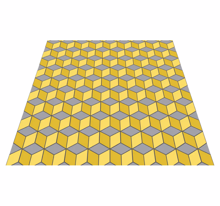 Tapis vinyle géométrique carrés pantone - TenStickers