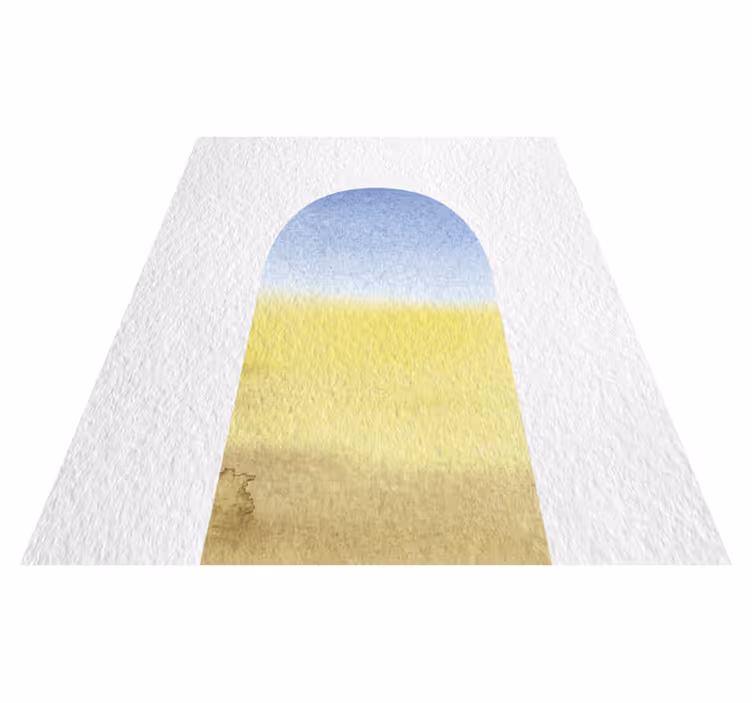 Tapis vinyle géométrique arche aquarelle - TenStickers