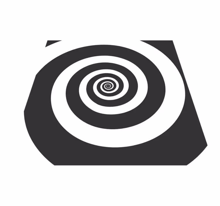 Tapis vinyle géométrique mouvement spiralé - TenStickers