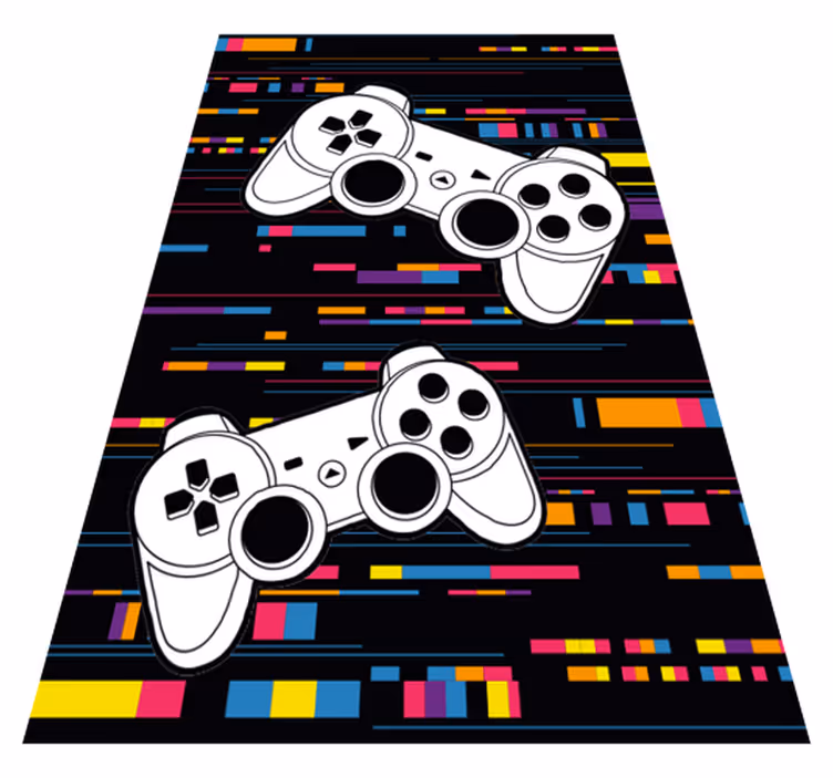 Tapis vinyle jeux console à distance multicolore - TenStickers