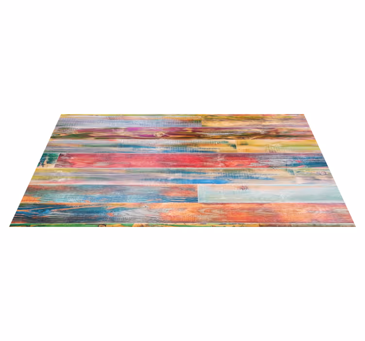 Tapis vinyle entrée lames de bois de couleur différente - TenStickers