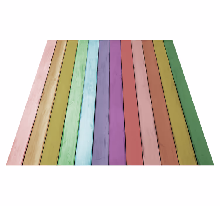 Tapis vinyle entrée lames en bois claires - TenStickers