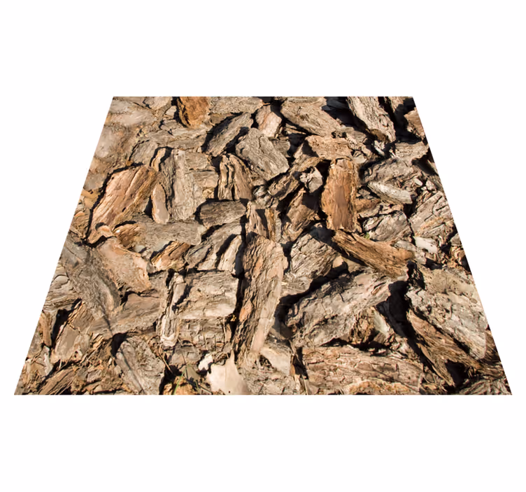 Tapis vinyle entrée écorce d'arbre rustique marron - TenStickers