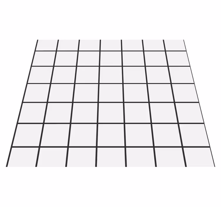 Tapis vinyle salon damier irrégulier - TenStickers