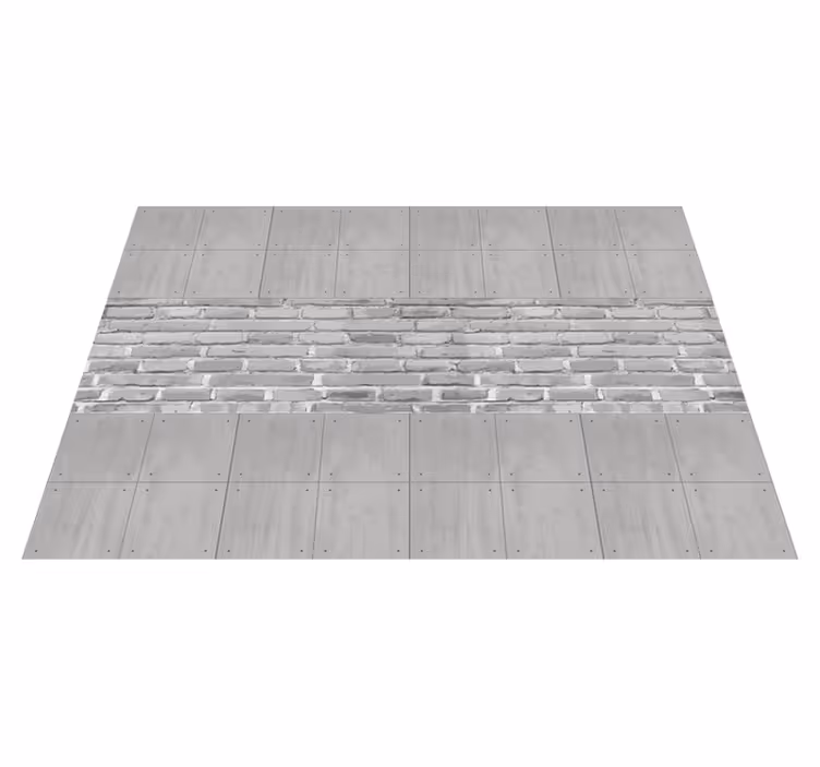 Tapis vinyle gris panneaux en béton - TenStickers