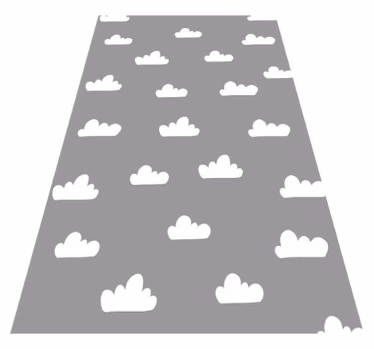 Tapis vinyle gris ciel nuageux - TenStickers