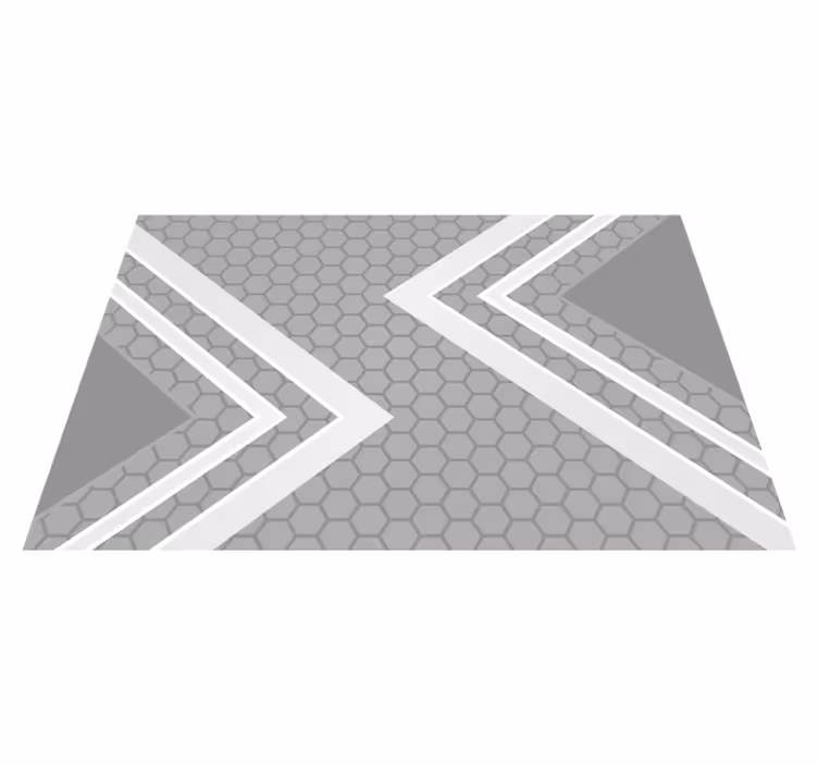 Tapis vinyle gris lignes grises mémorables - TenStickers