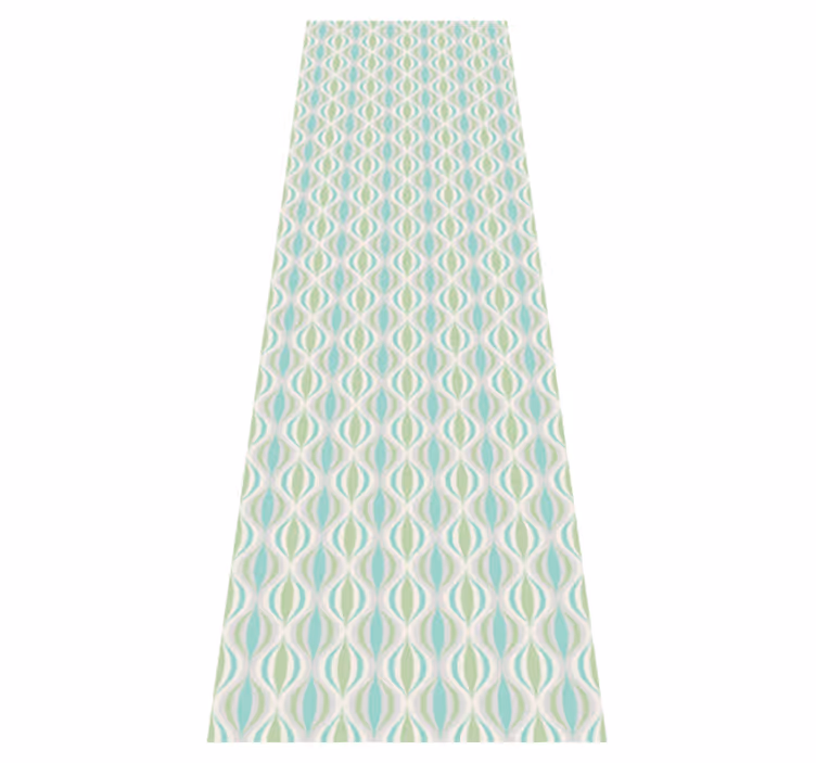Tapis vinyle couloir motif 70s aux couleurs claires - TenStickers