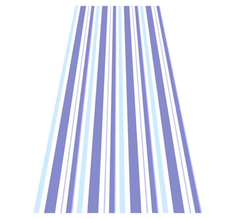 Tapis vinyle couloir rayures verticales bleues fines - TenStickers