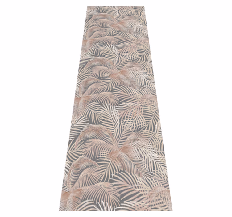 Tapis vinyle couloir contour de feuilles de palmier - TenStickers