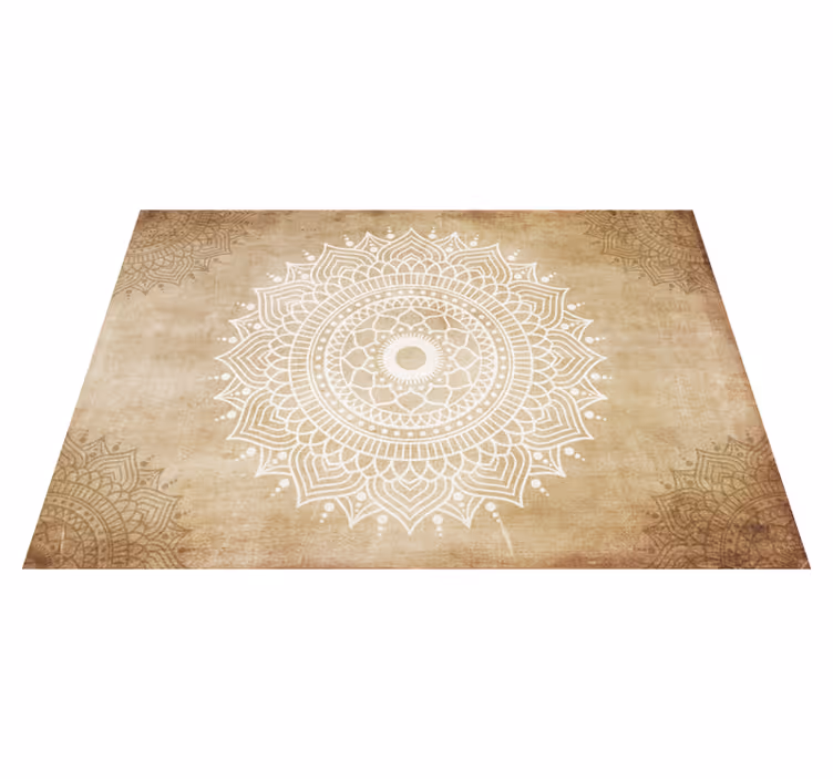 Tapis vinyle beige effet papier ancien texturé - TenStickers