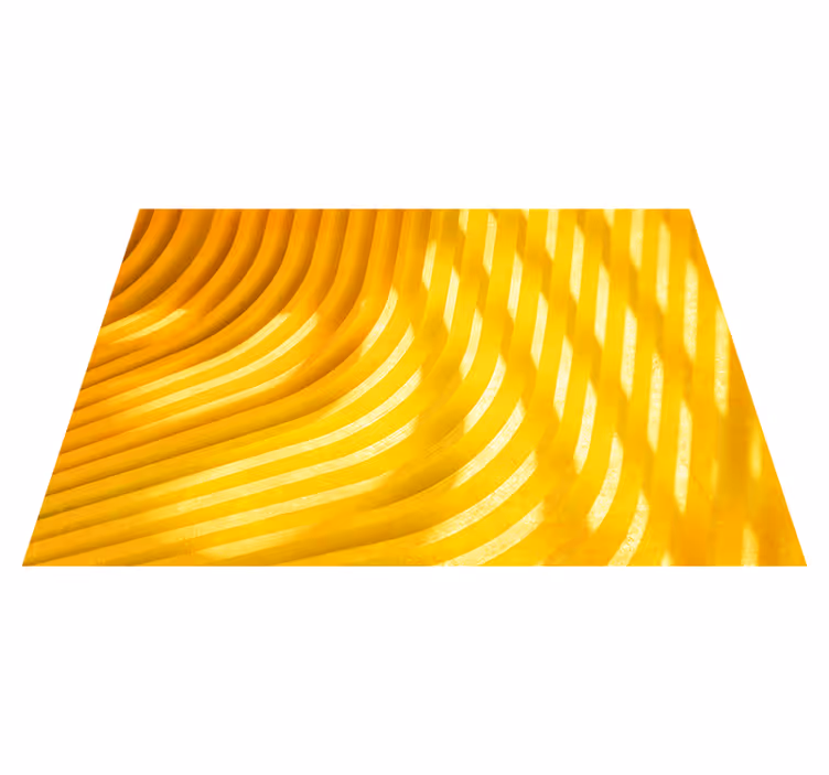 Tapis vinyle jaune vagues tridimensionnelles - TenStickers