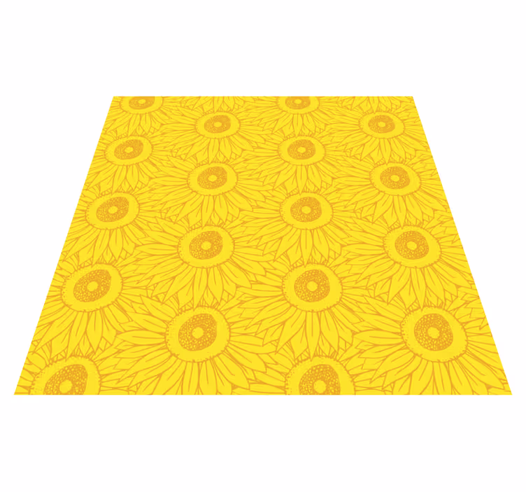 Tapis vinyle jaune teintes de tournesol clair - TenStickers