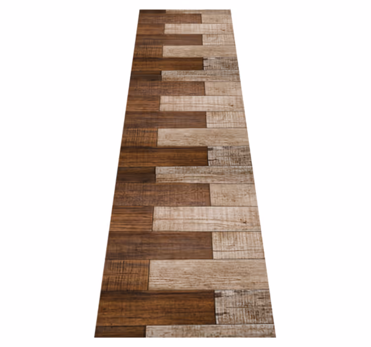 Tapis vinyle marron bois incrusté - TenStickers