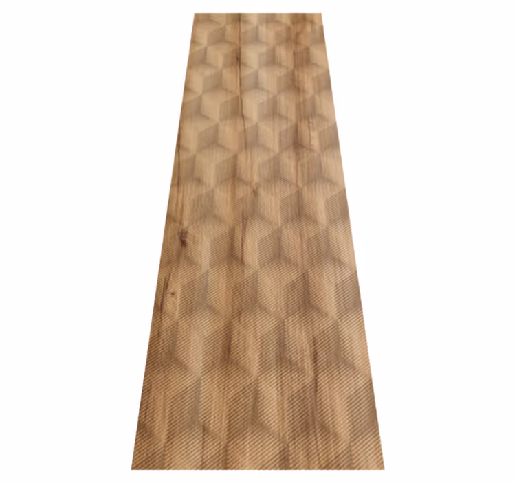 Tapis vinyle marron motif losanges chêne - TenStickers