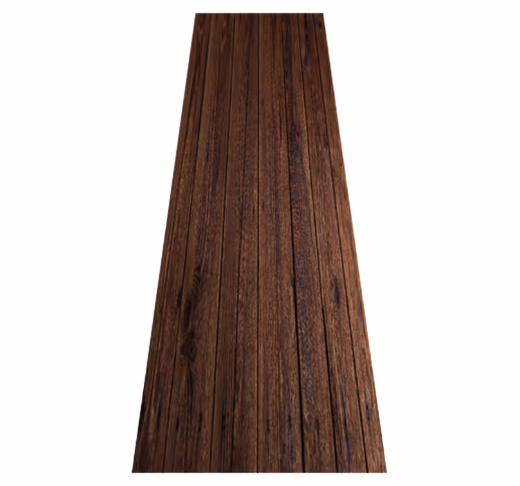 Tapis vinyle marron planches en bois rustiques foncées - TenStickers