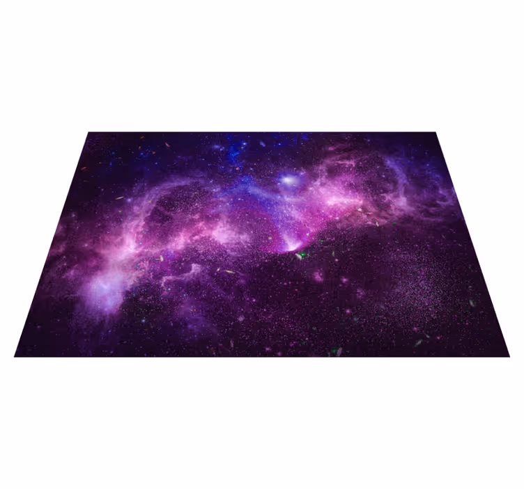 Tapis vinyle violet galaxie violette abstraite - TenStickers