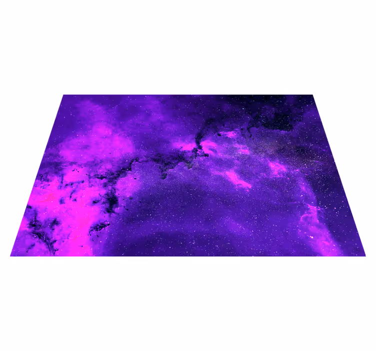 Tapis vinyle violet nébuleuse cosmique - TenStickers