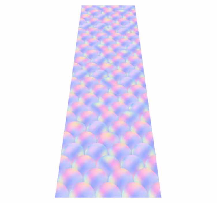Tapis vinyle violet écailles de sirène multicolores - TenStickers