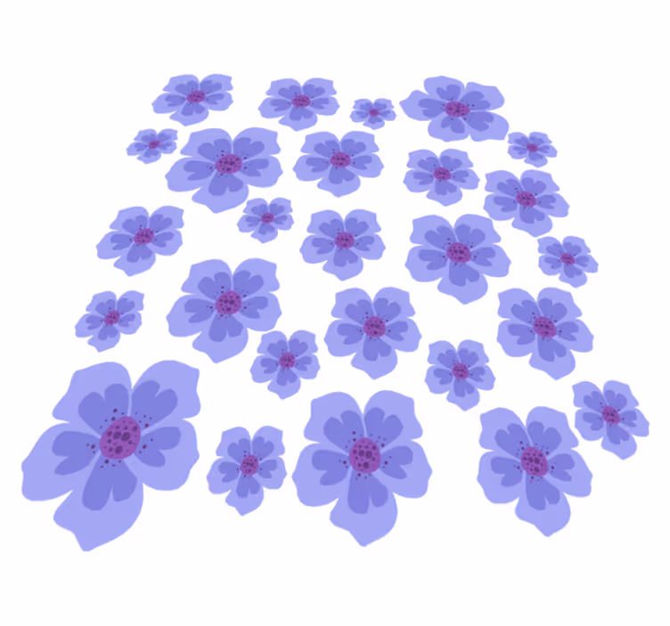 Tapis vinyle violet fleurs violettes pour vélo - TenStickers