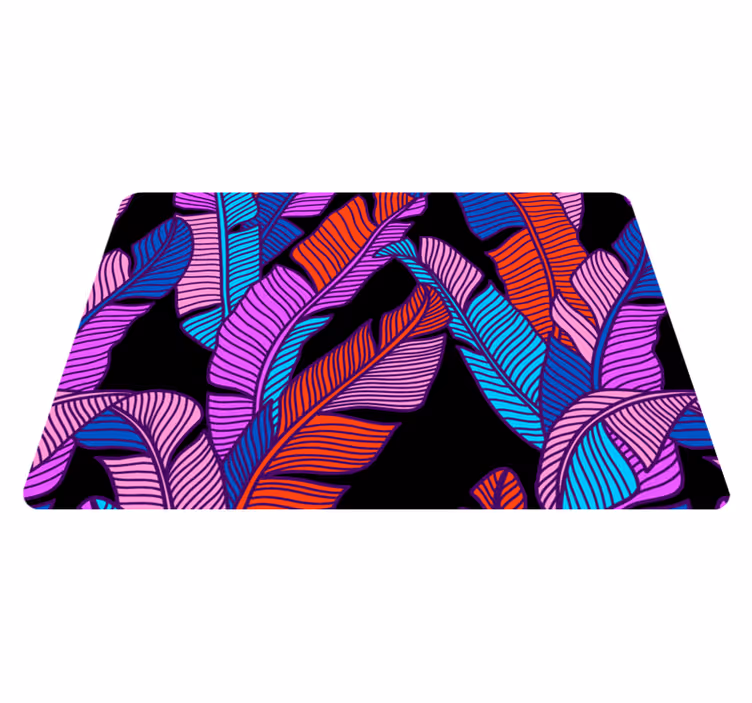Tapis vinyle violet design original de fleurs éclatantes - TenStickers
