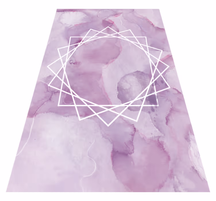 Tapis vinyle violet cadre polygonal foncé - TenStickers