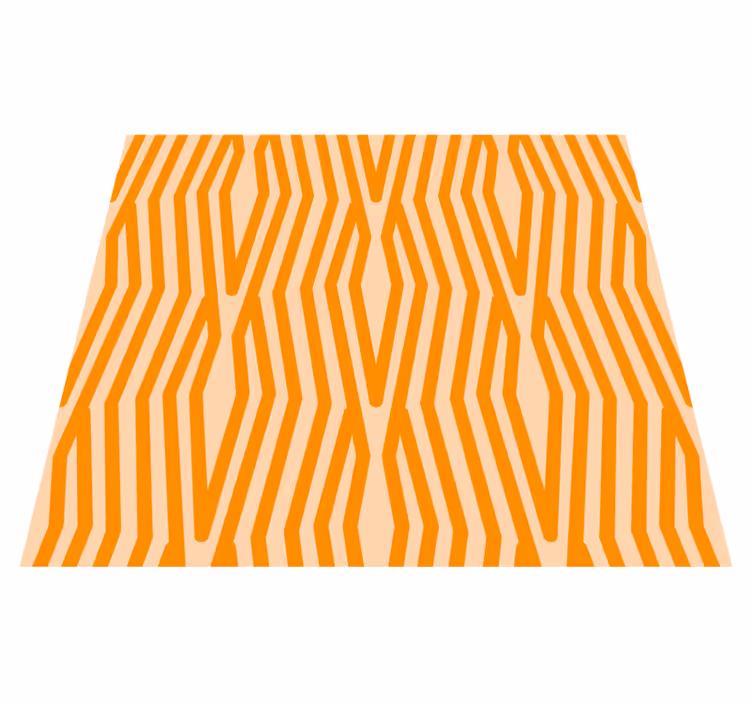 Tapis vinyle orange motif abstrait - TenStickers