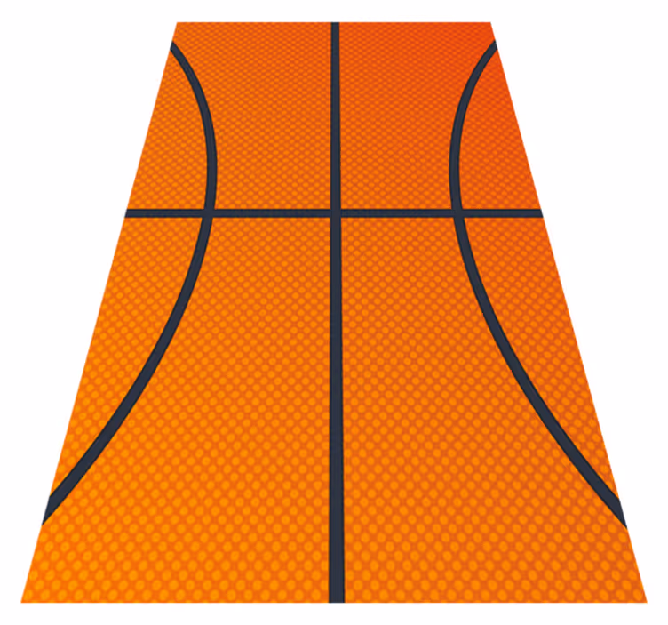 Tapis vinyle orange basketball - TenStickers