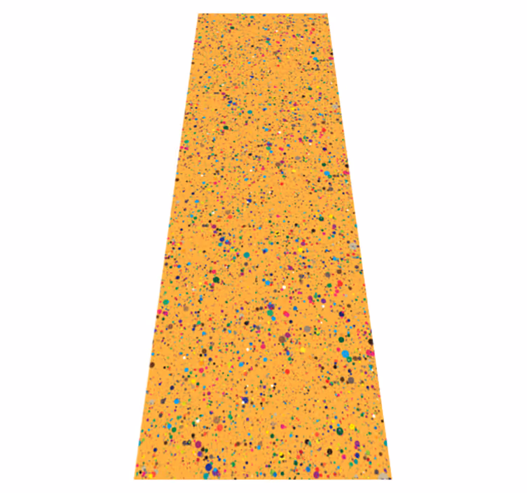 Tapis vinyle orange éclats de couleurs - TenStickers