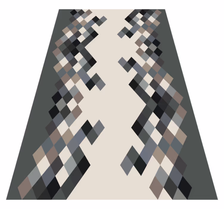 Tapis vinyle noir nuances de couleurs blocs - TenStickers
