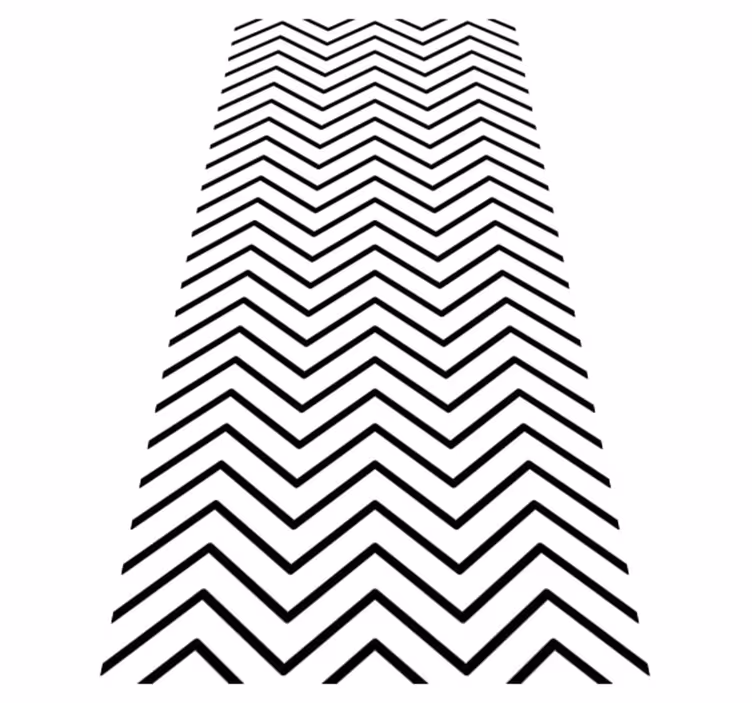 Tapis vinyle noir motif lignes variées - TenStickers
