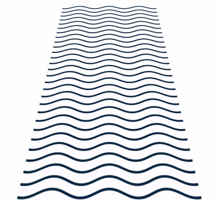 Tapis vinyle noir motif de lignes simples - TenStickers