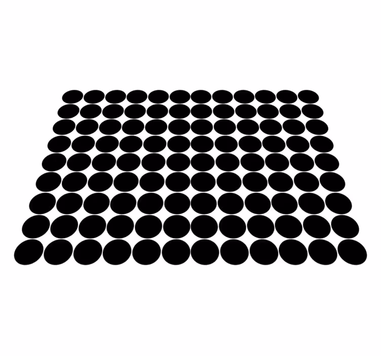 Tapis vinyle noir motif pois noirs - TenStickers