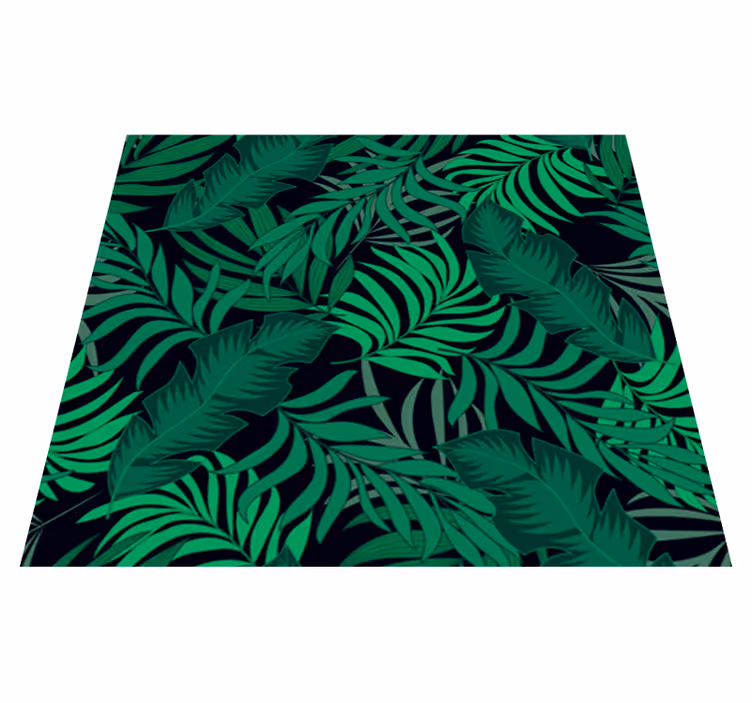 Tapis vinyle vert clé dans la jungle - TenStickers
