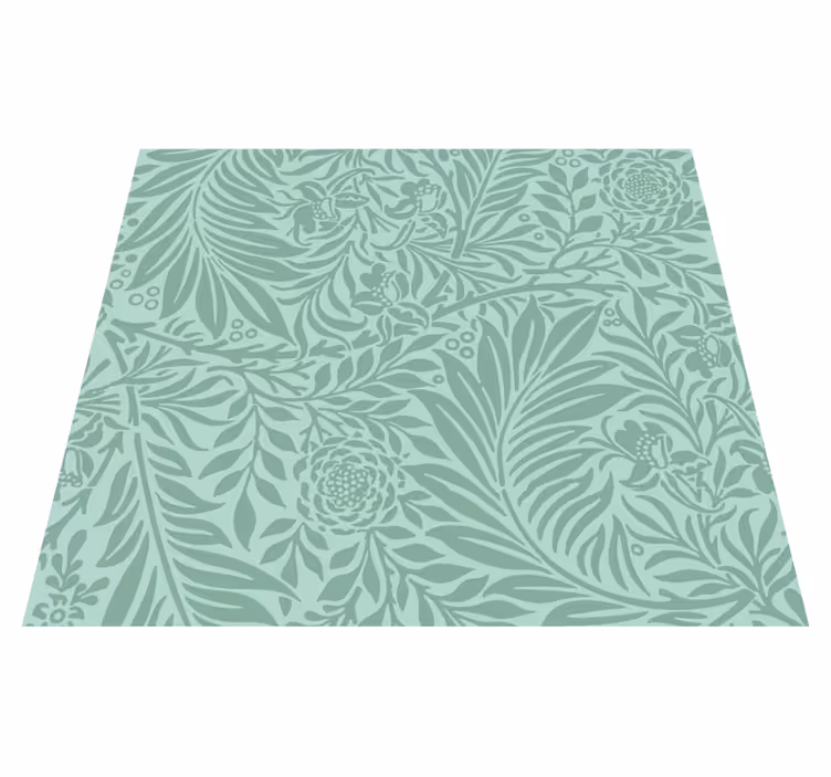 Tapis vinyle vert motif vintage vert menthe - TenStickers