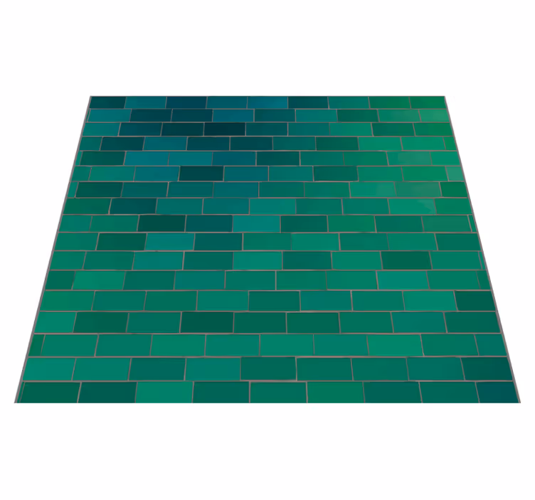 Tapis vinyle vert texture carrelage vert - TenStickers