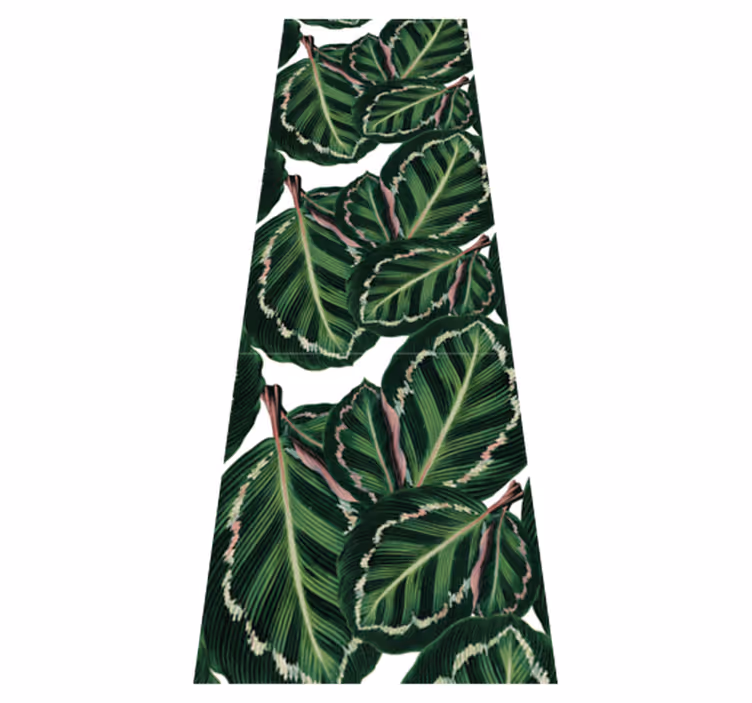 Tapis vinyle vert motif maranta - TenStickers