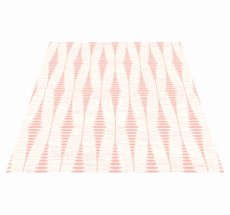 Tapis vinyle extérieur rose pastel rabaul ikat - TenStickers
